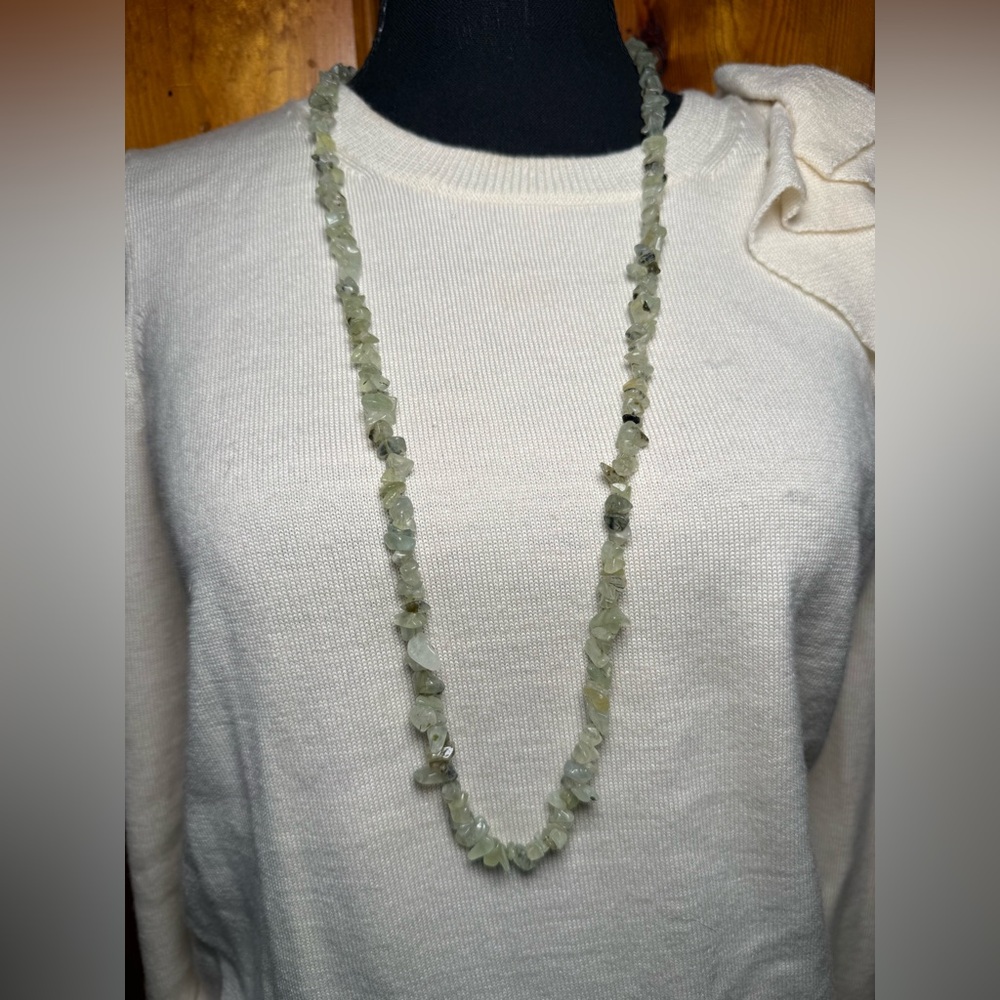 Source Unknown Light Green Gemstone‎ Necklace